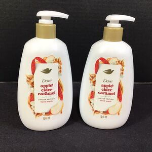 Dove Holiday Treats Limited Edition Apple Cider Caramel Hand Soap 12oz Lot of 2